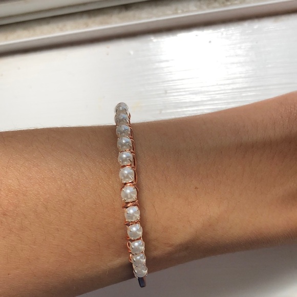 Pure Copper Pearl Bangle - Picture 2 of 7